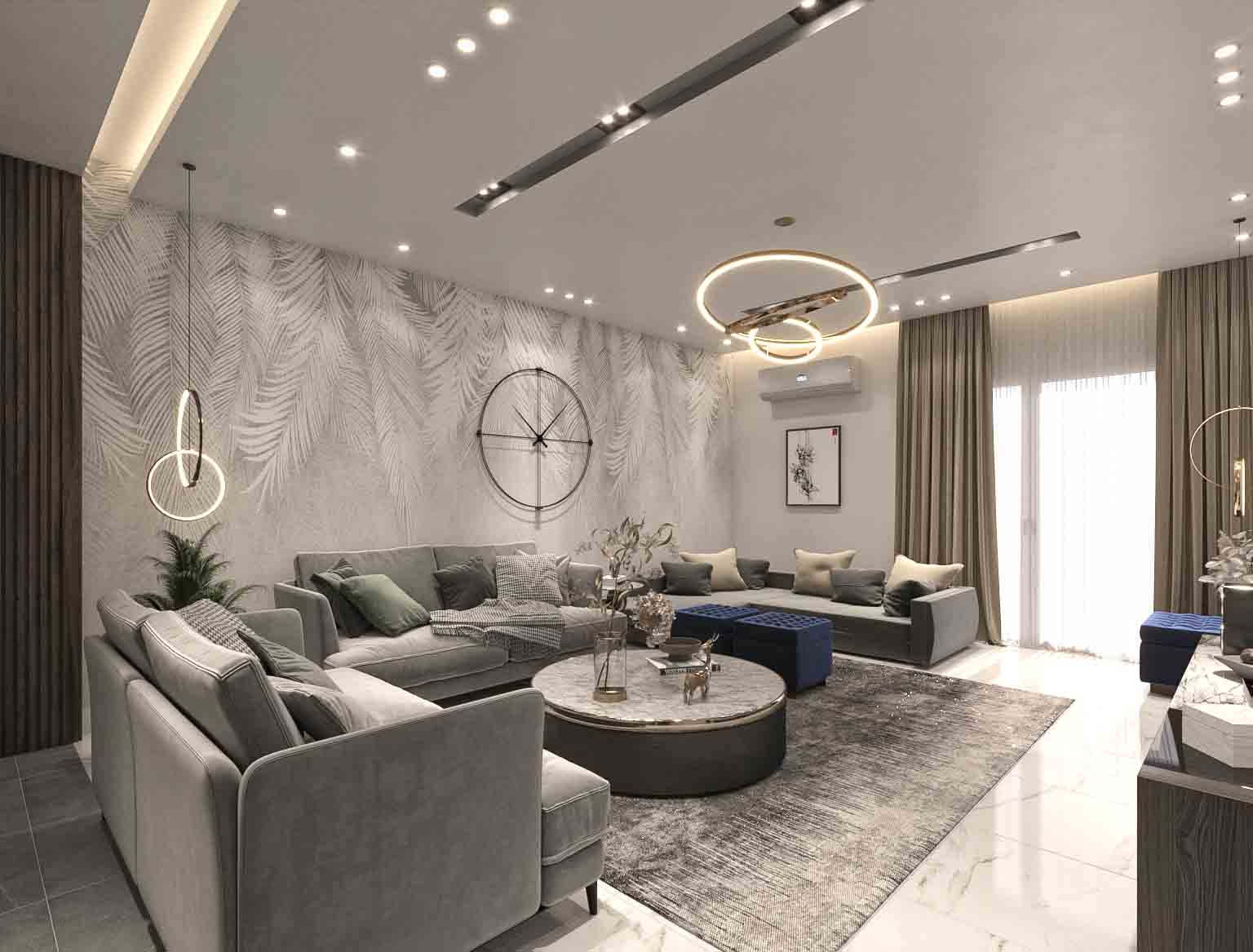 صورة تنسيق ديكورات وحوائط وأسقف مؤسسة نجران